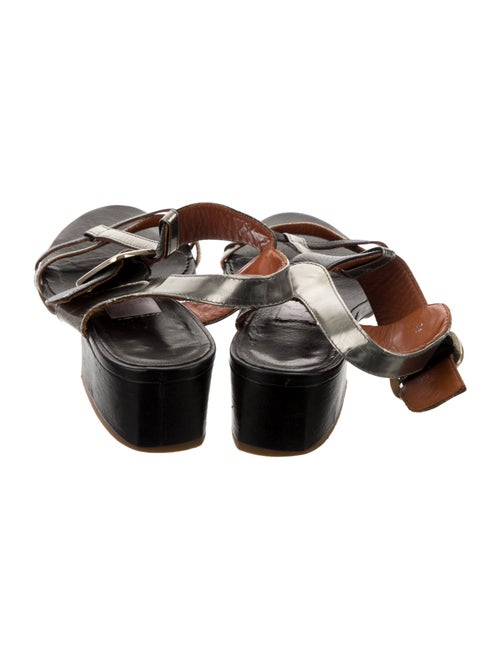 Lanvin Leather T-Strap Sandals