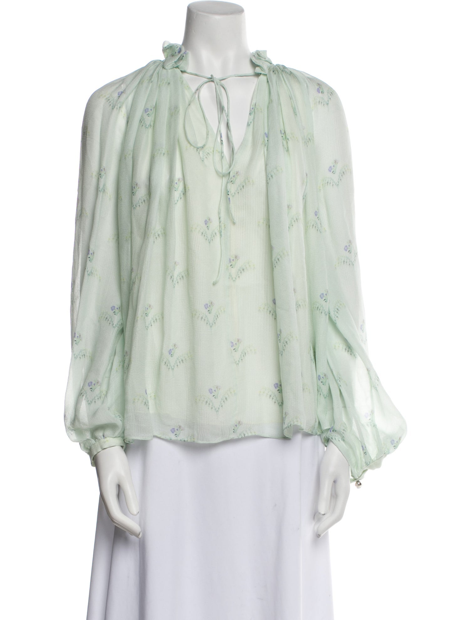 Lanvin Silk Printed Blouse w/ Tags