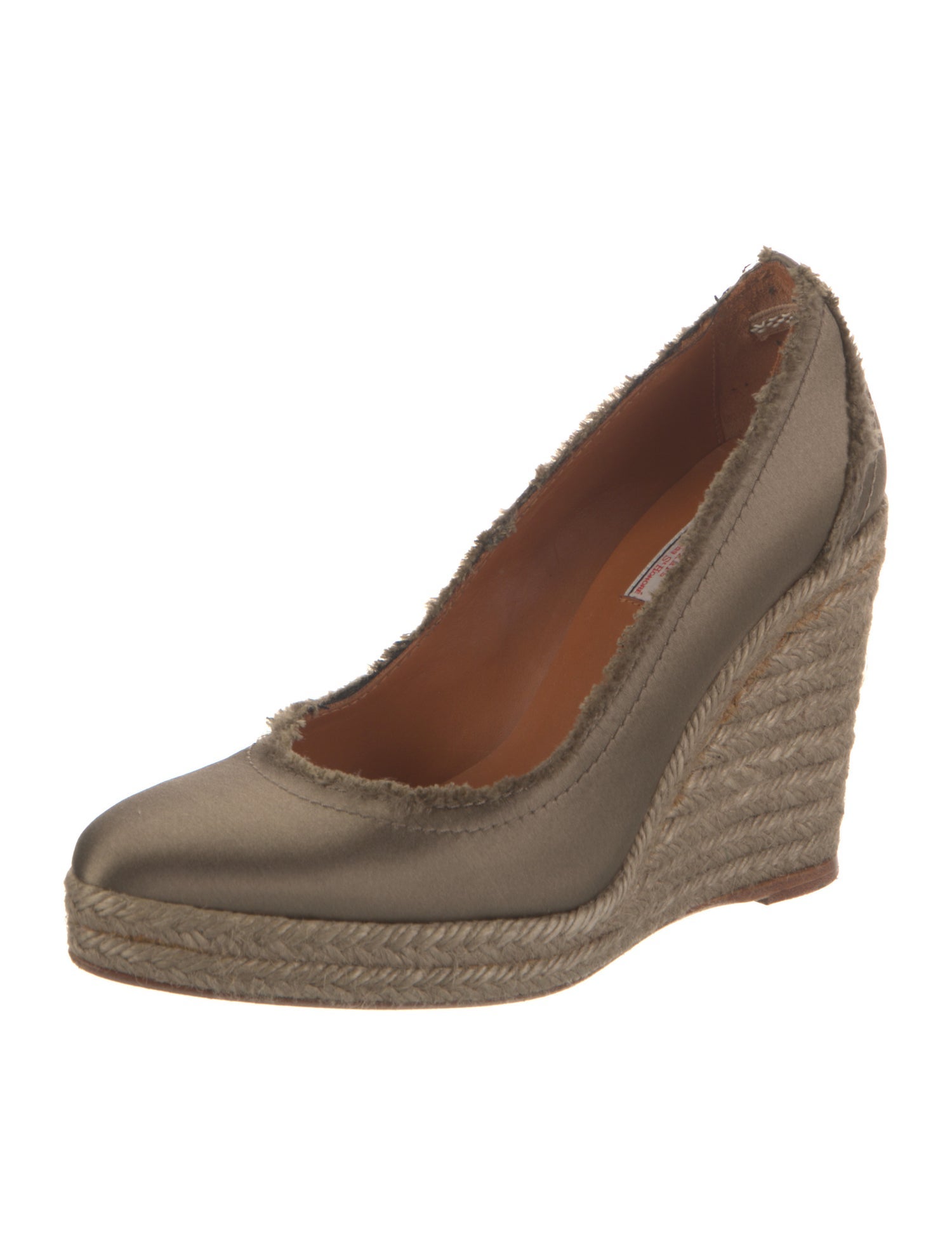 Lanvin Satin Fringe Trim Accent Pumps