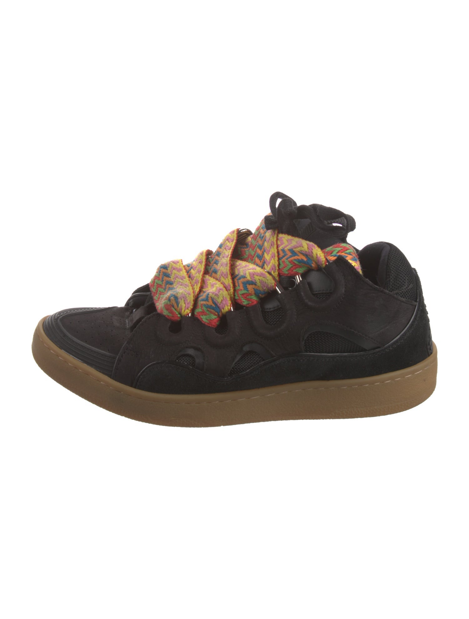 Lanvin Suede Printed Sneakers