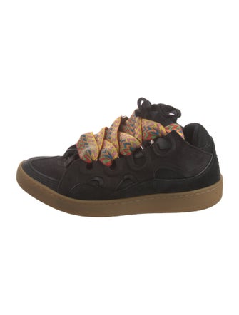 Lanvin Suede Printed Sneakers