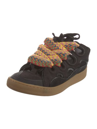 Lanvin Suede Printed Sneakers