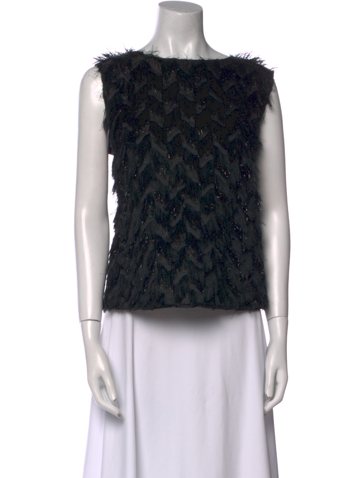 Lanvin Printed Bateau Neckline Top