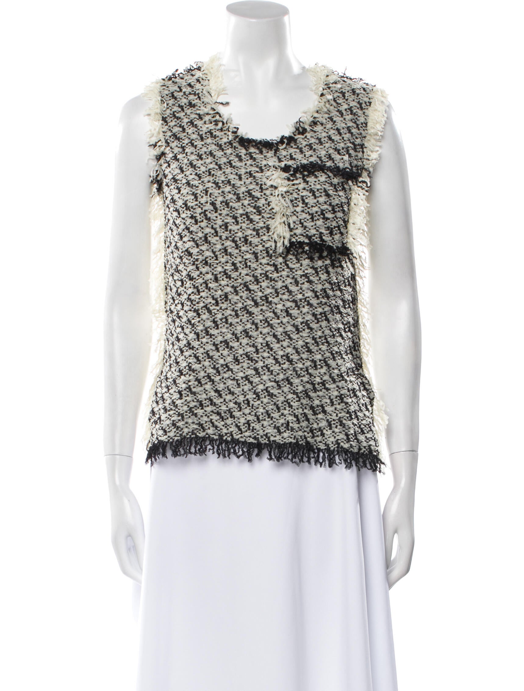 Lanvin Printed Scoop Neck Sweater