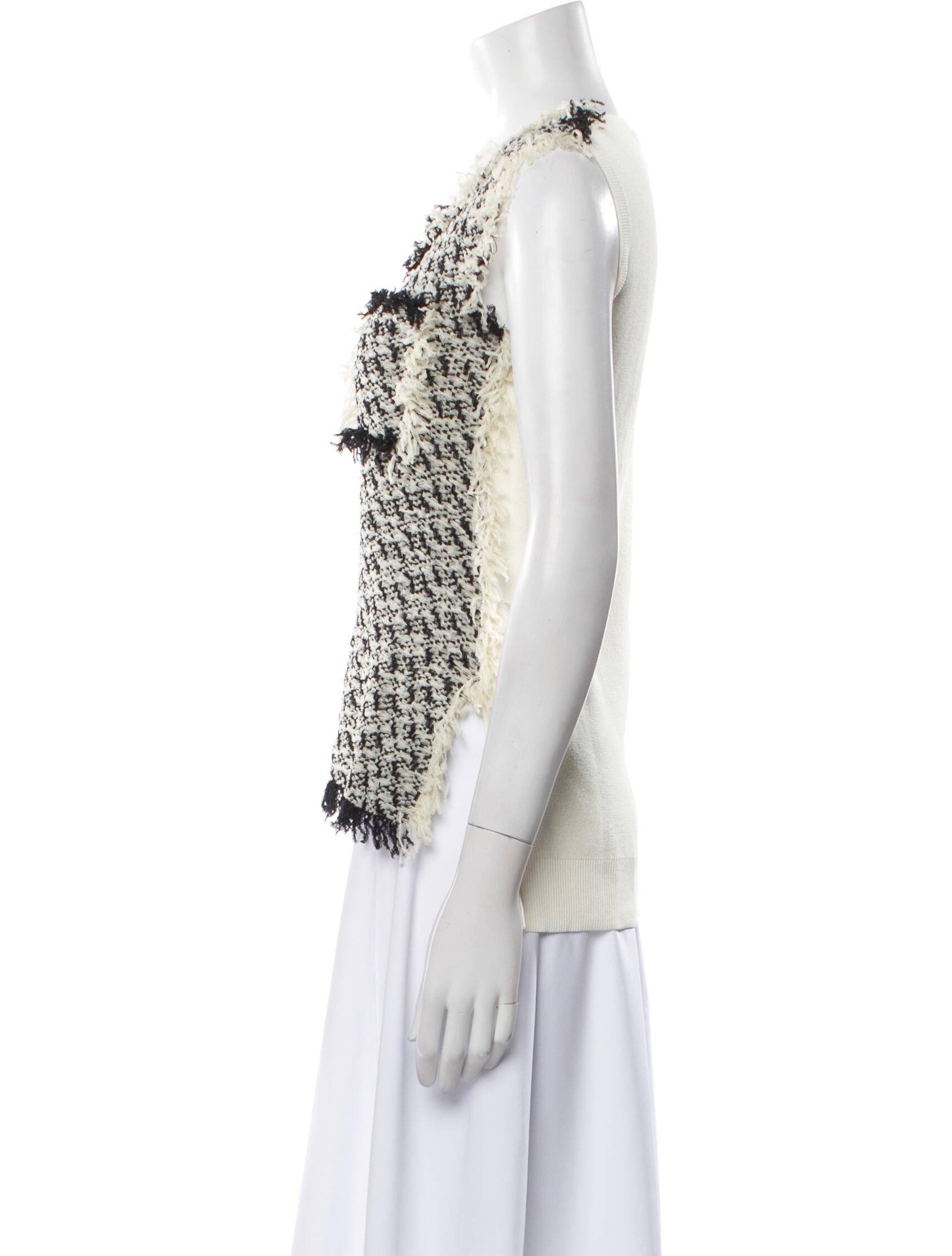 Lanvin Printed Scoop Neck Sweater