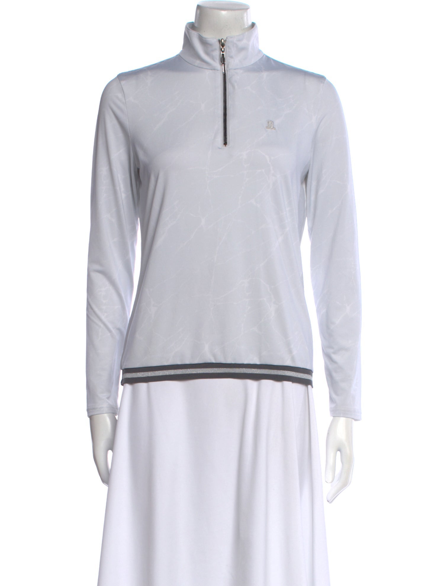 Lanvin Mock Neck Long Sleeve Sweatshirt