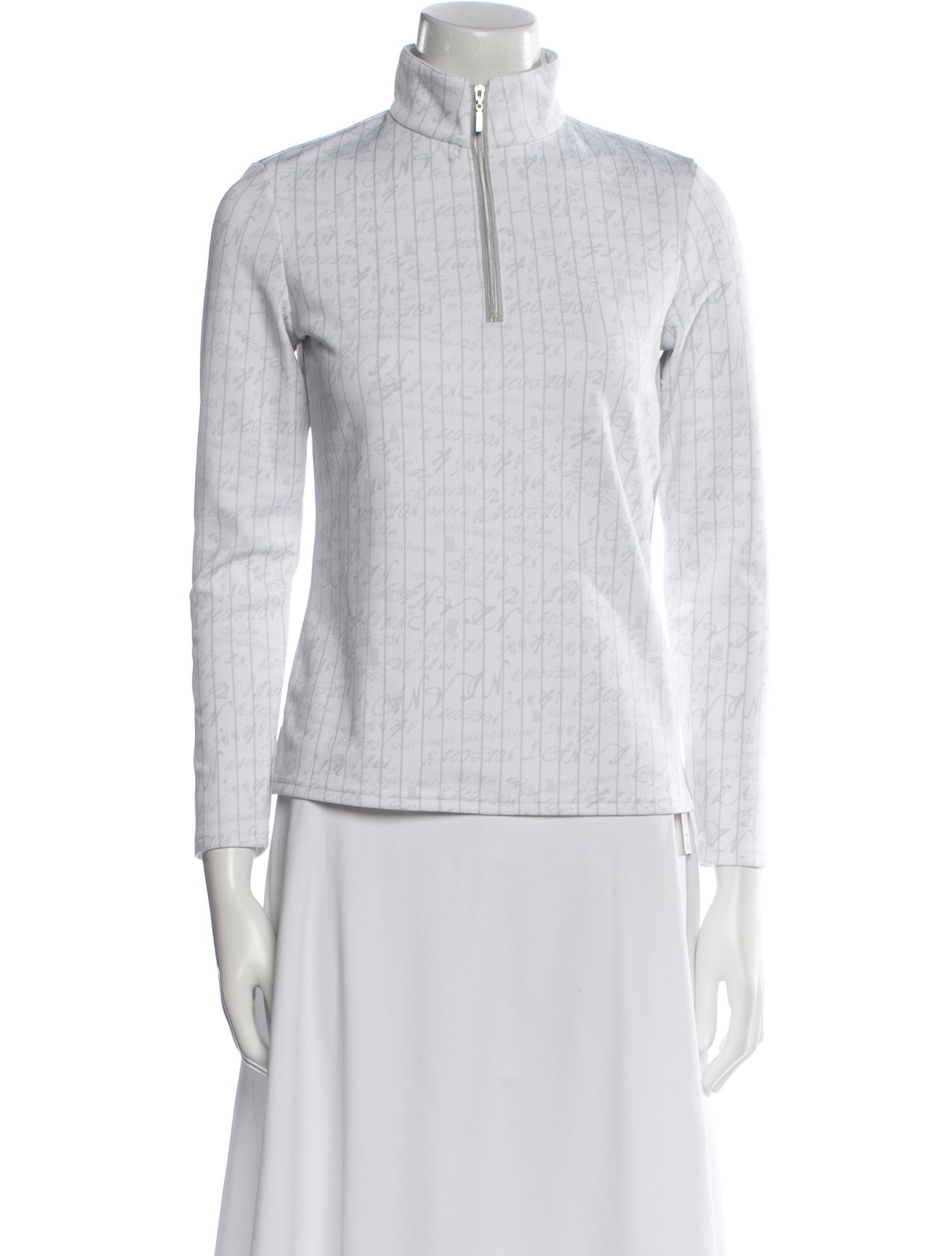 Lanvin Mock Neck Long Sleeve Top