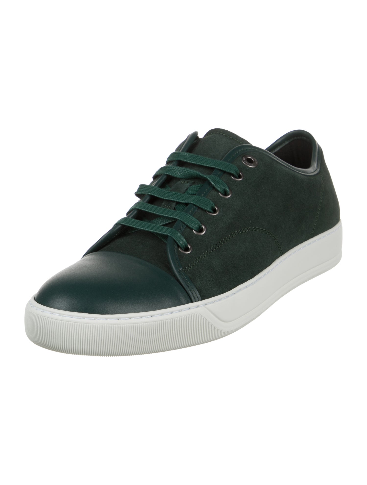 Lanvin Suede Leather Trim Embellishment Sneakers w/ Tags