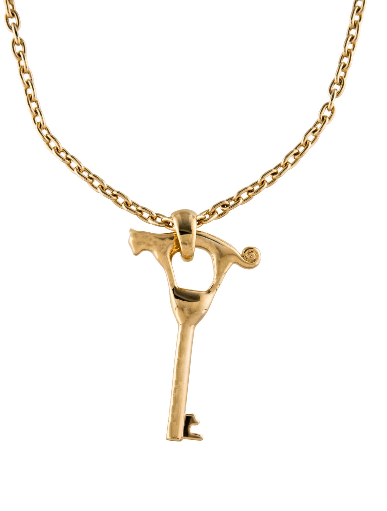 Lanvin Cat Key Pendant Necklace