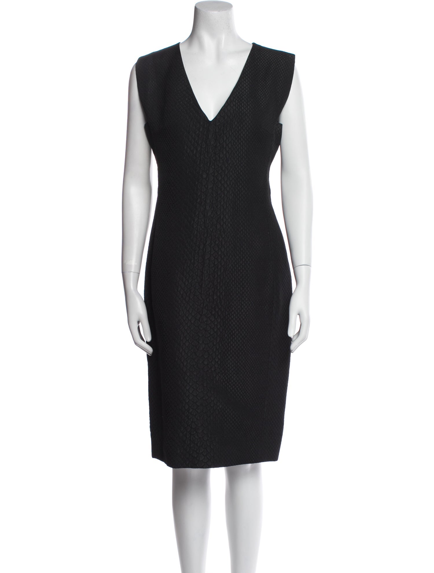 Lanvin V-Neck Knee-Length Dress