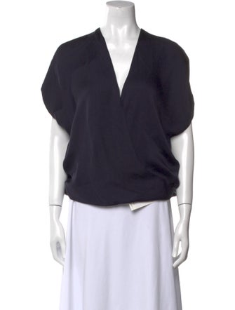 Lanvin Silk V-Neck Blouse