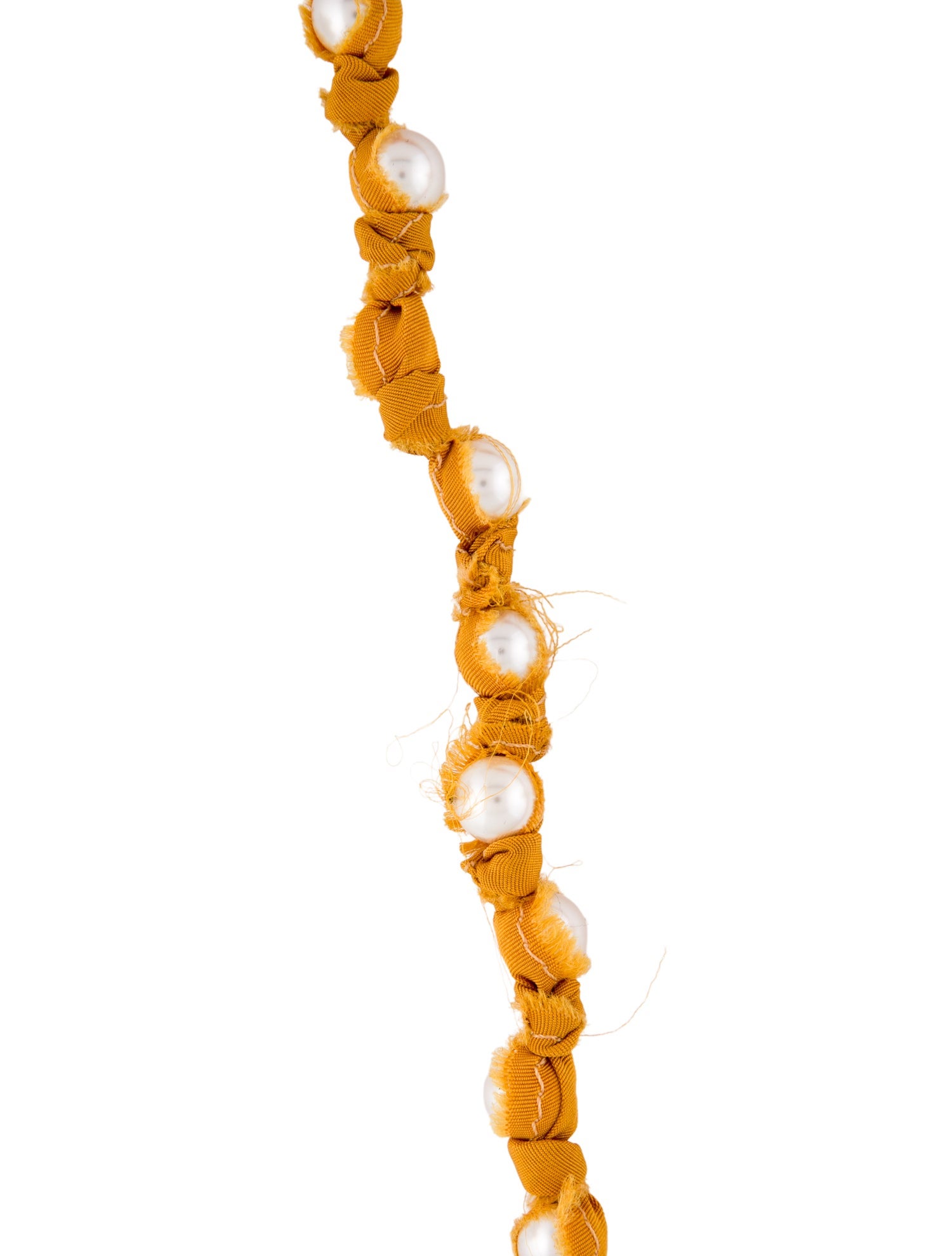 Lanvin Faux Pearl & Ribbon Necklace