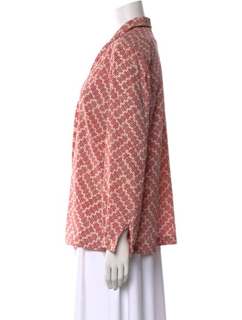 Lanvin Printed Long Sleeve Button-Up Top