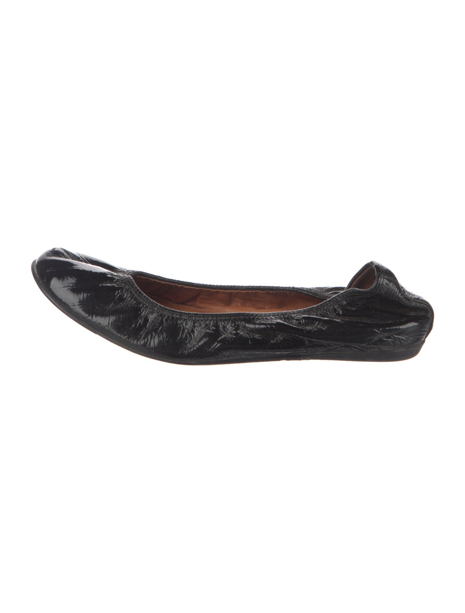 Lanvin Patent Leather Animal Print Ballet Flats