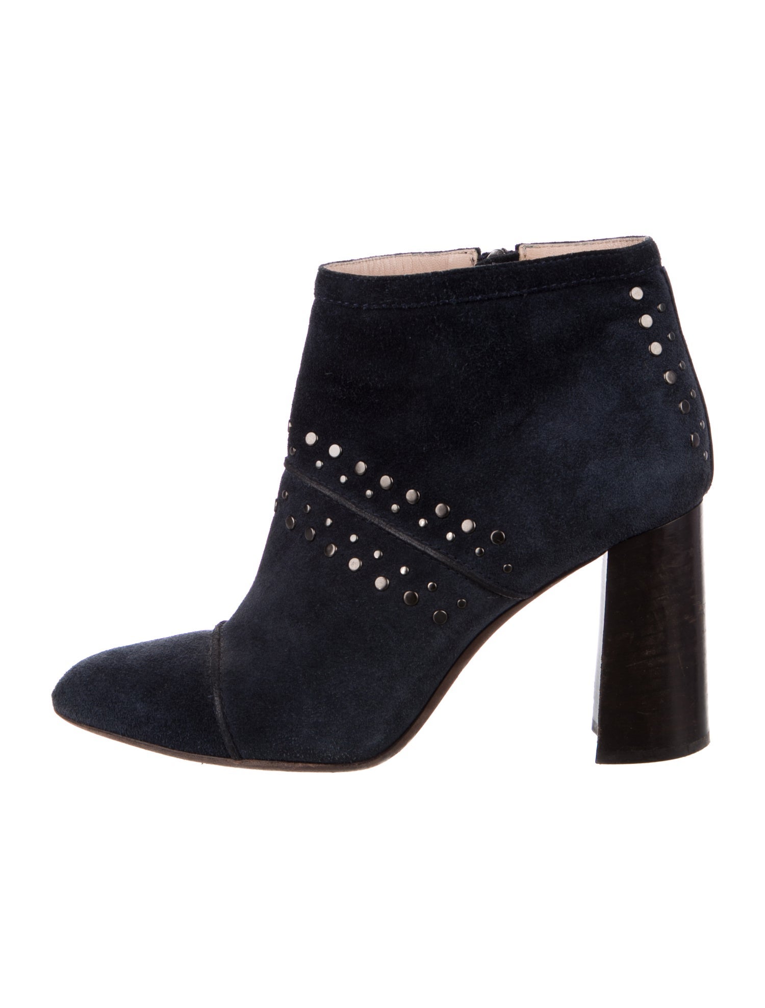 Lanvin Suede Studded Accents Boots