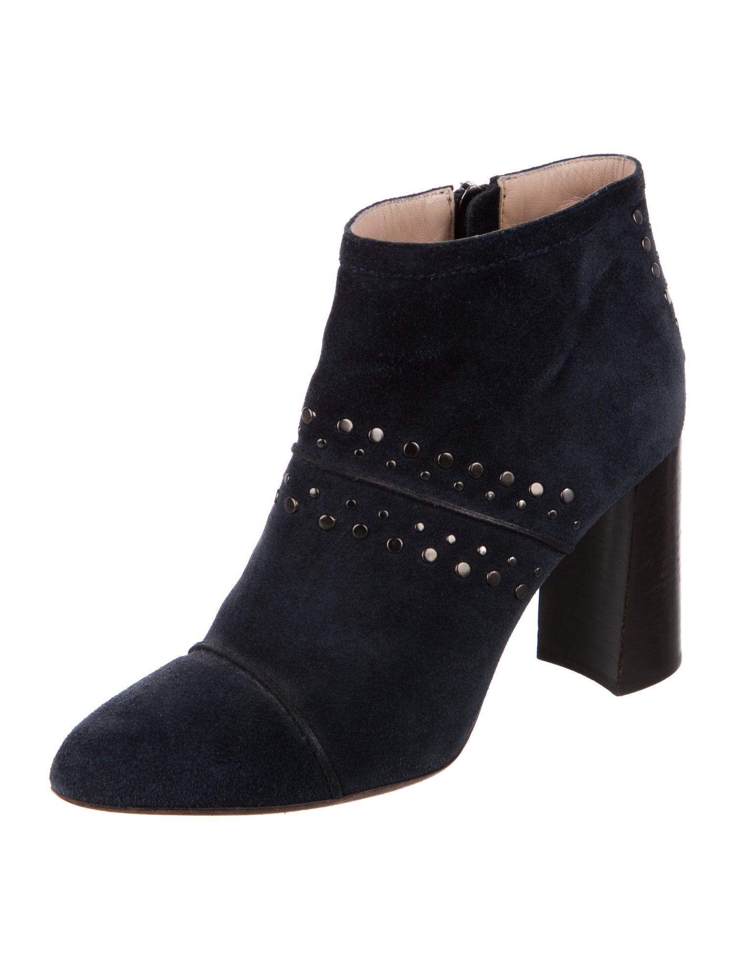 Lanvin Suede Studded Accents Boots