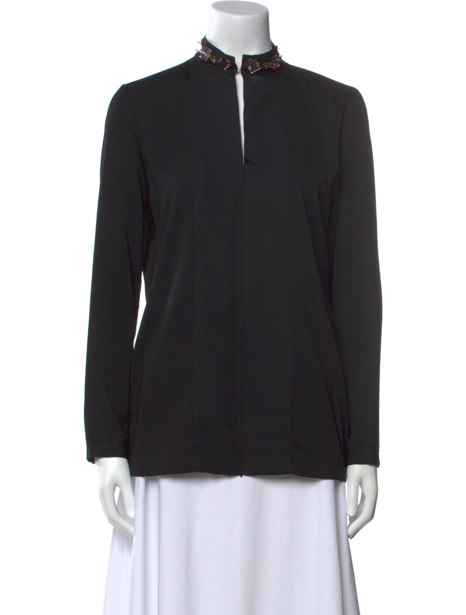 Lanvin Mock Neck Long Sleeve Sweatshirt