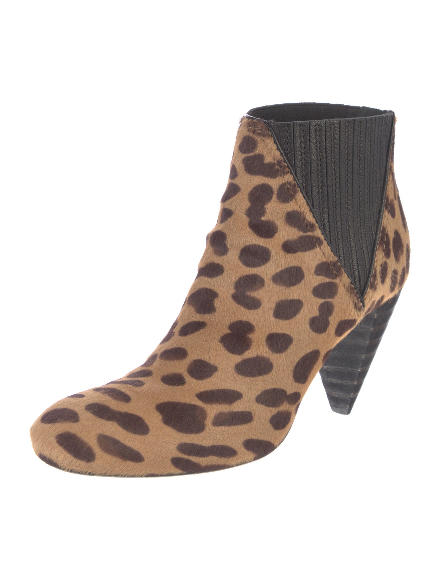 Lanvin Ponyhair Animal Print Chelsea Boots