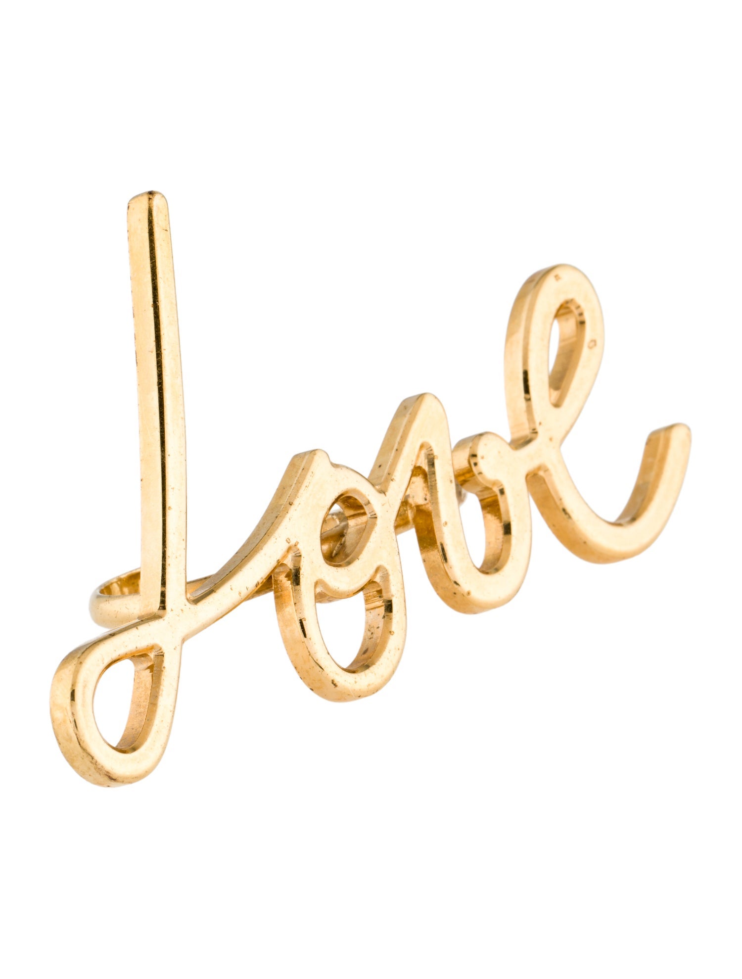 Lanvin 'Love' Double Finger Cocktail Ring