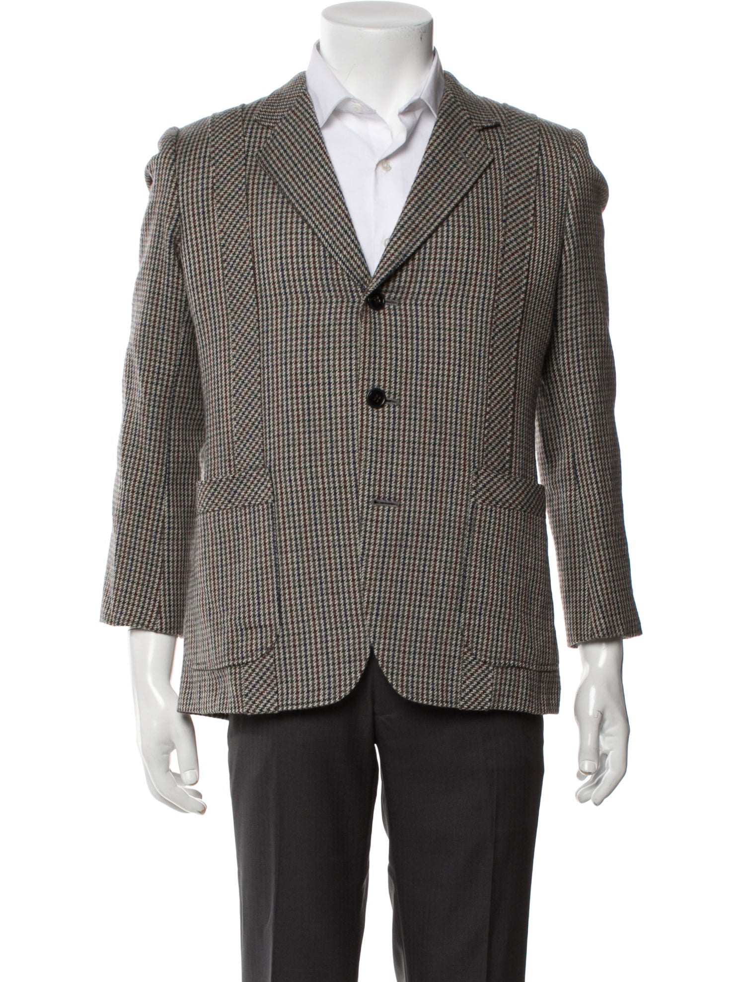 Lanvin Houndstooth Print Peacoat