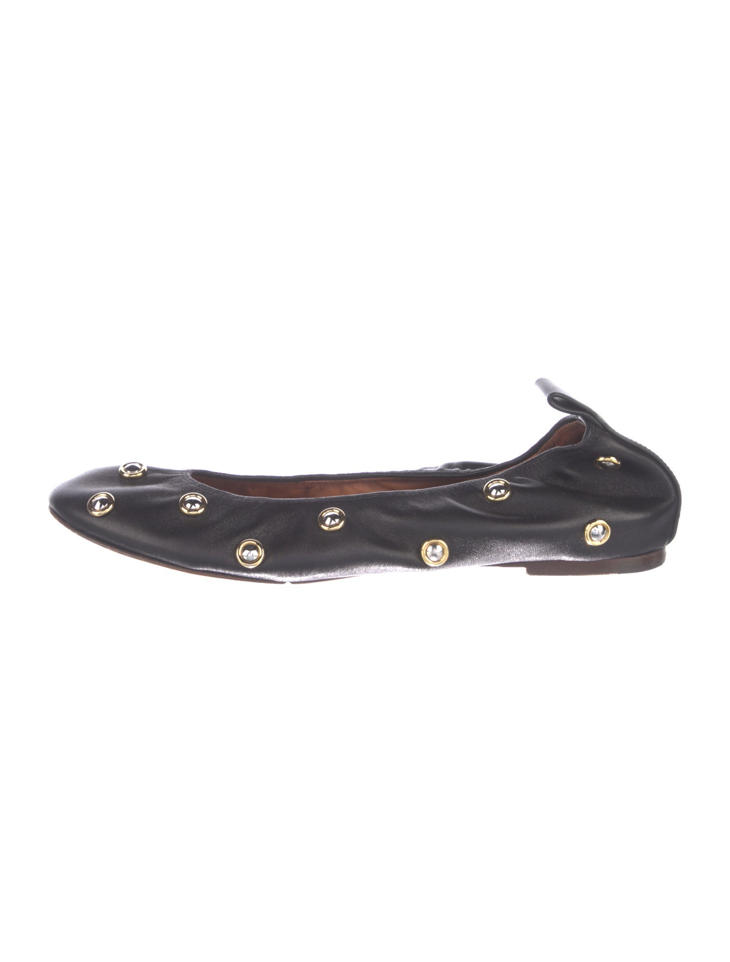 Lanvin Leather Studded Accents Flats