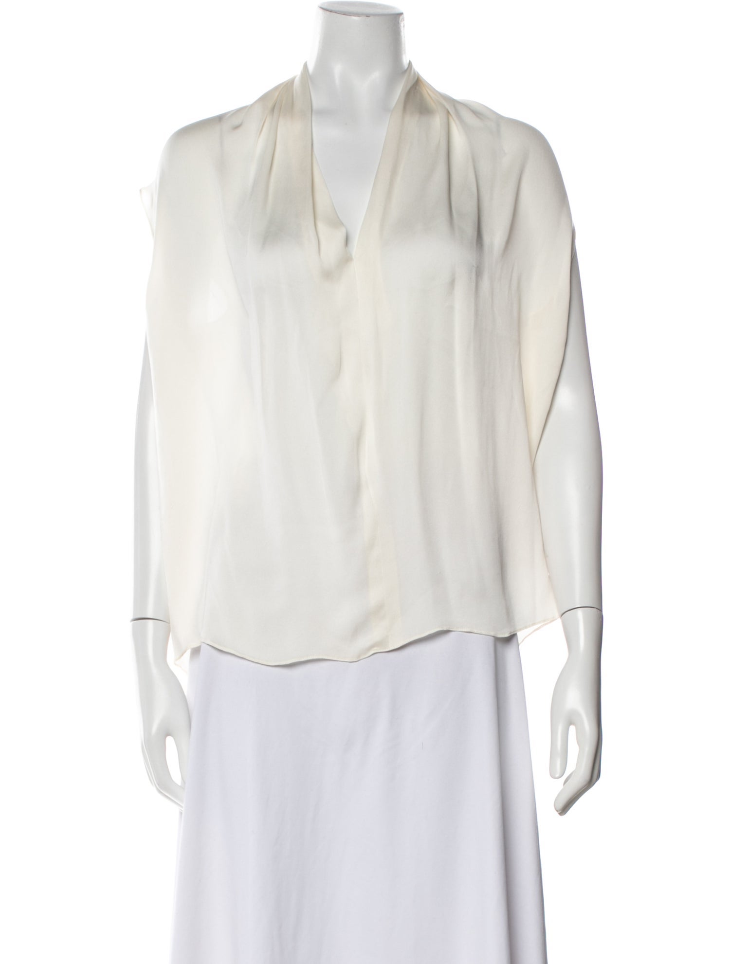 Lanvin Silk V-Neck Blouse
