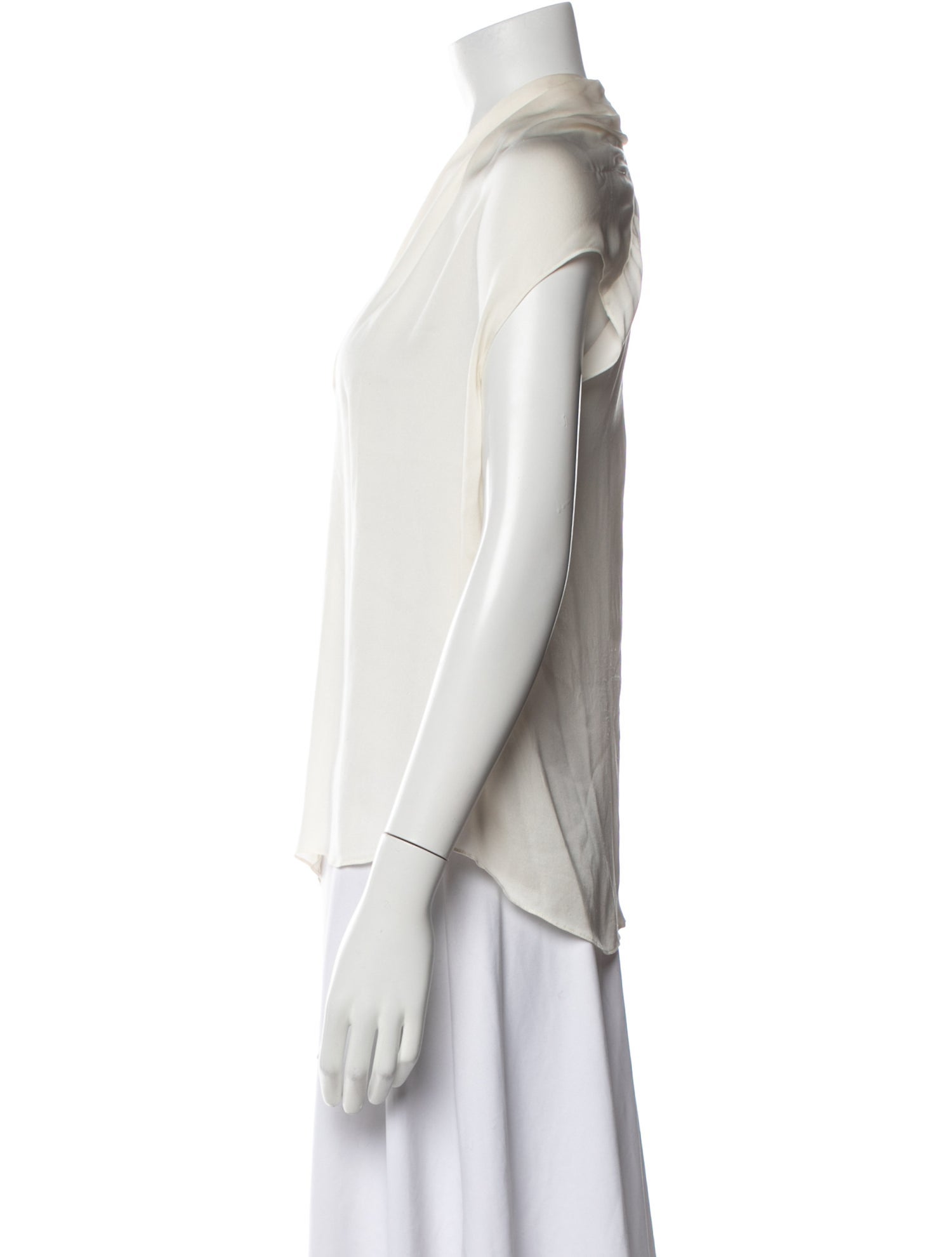 Lanvin Silk V-Neck Blouse