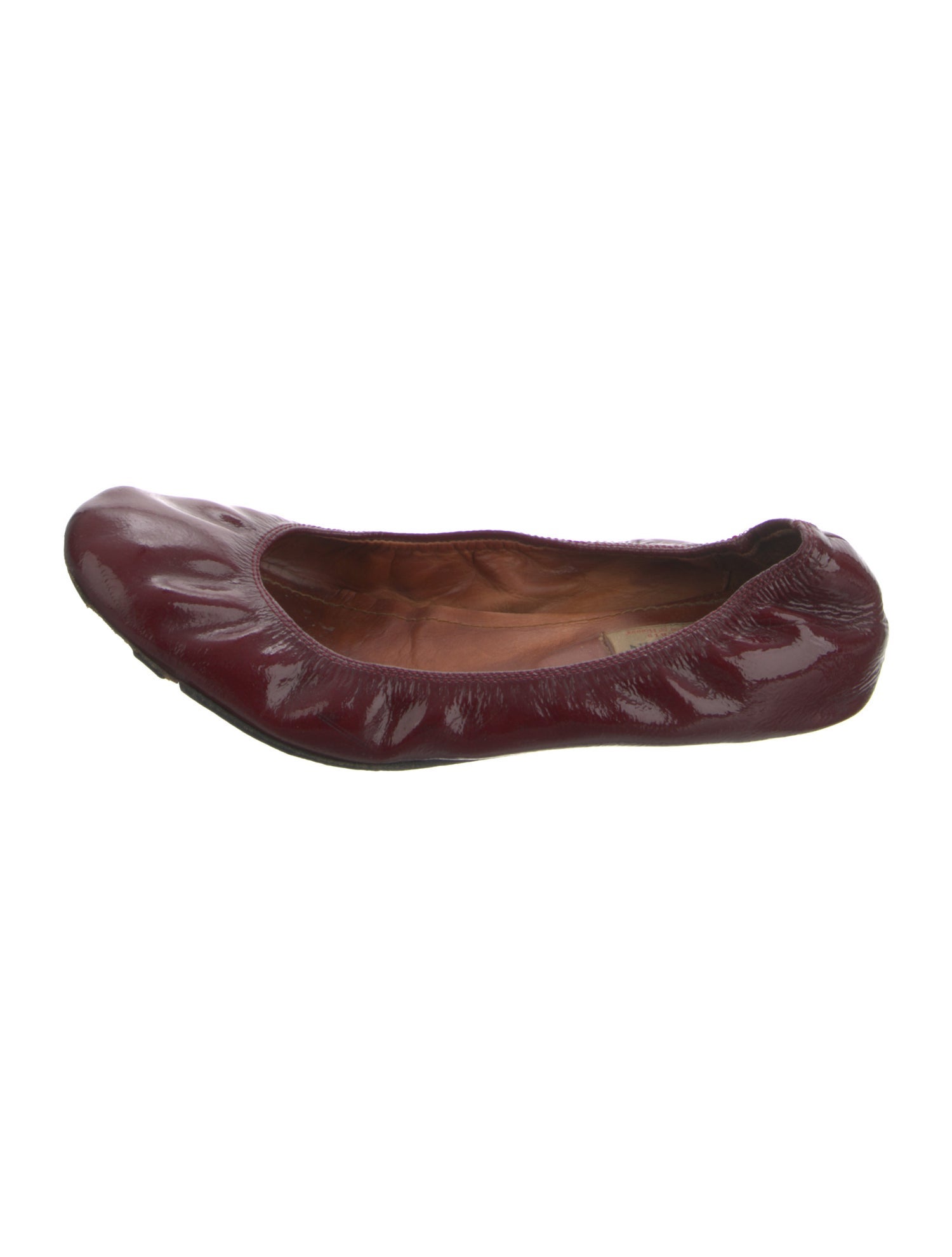 Lanvin Patent Leather Printed Ballet Flats