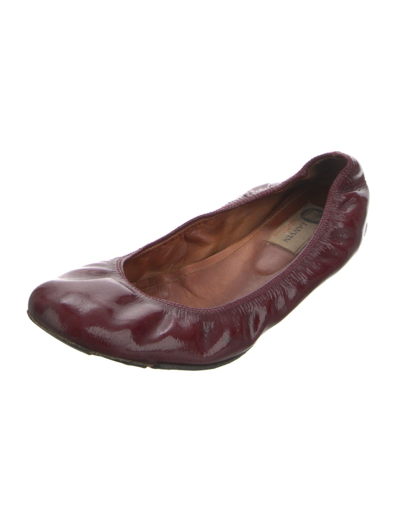 Lanvin Patent Leather Printed Ballet Flats