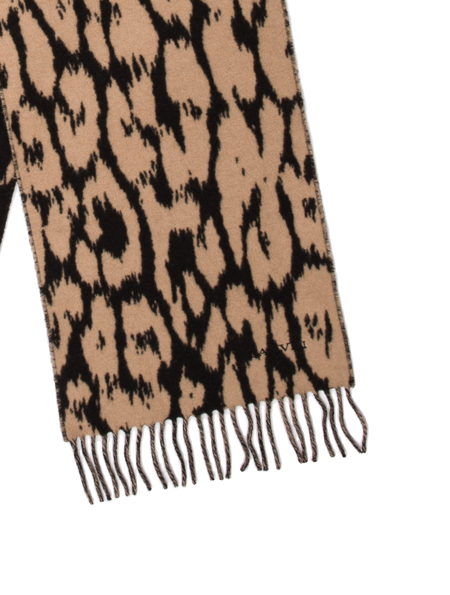 Lanvin Wool Animal Print Scarf