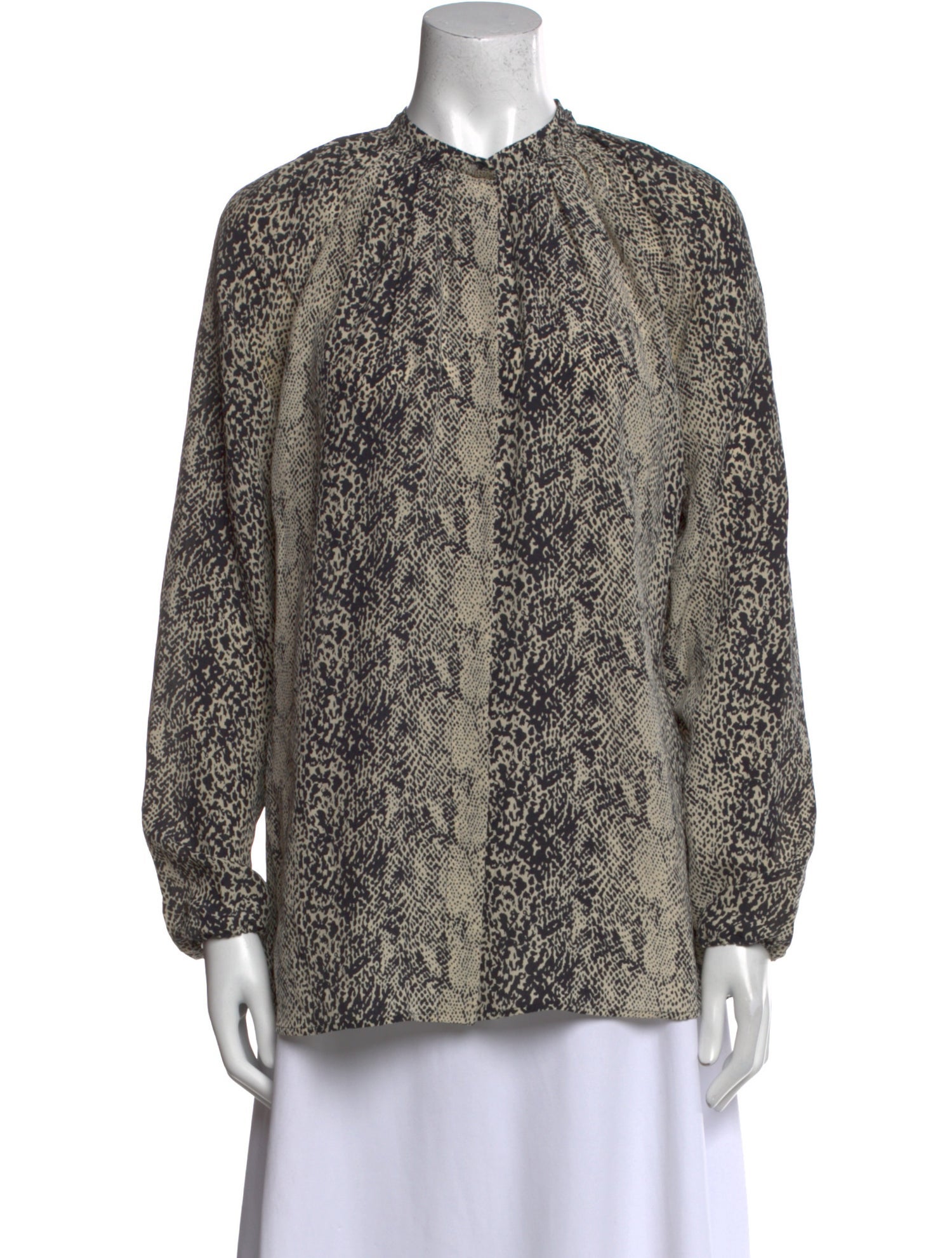 Lanvin Silk Animal Print Blouse