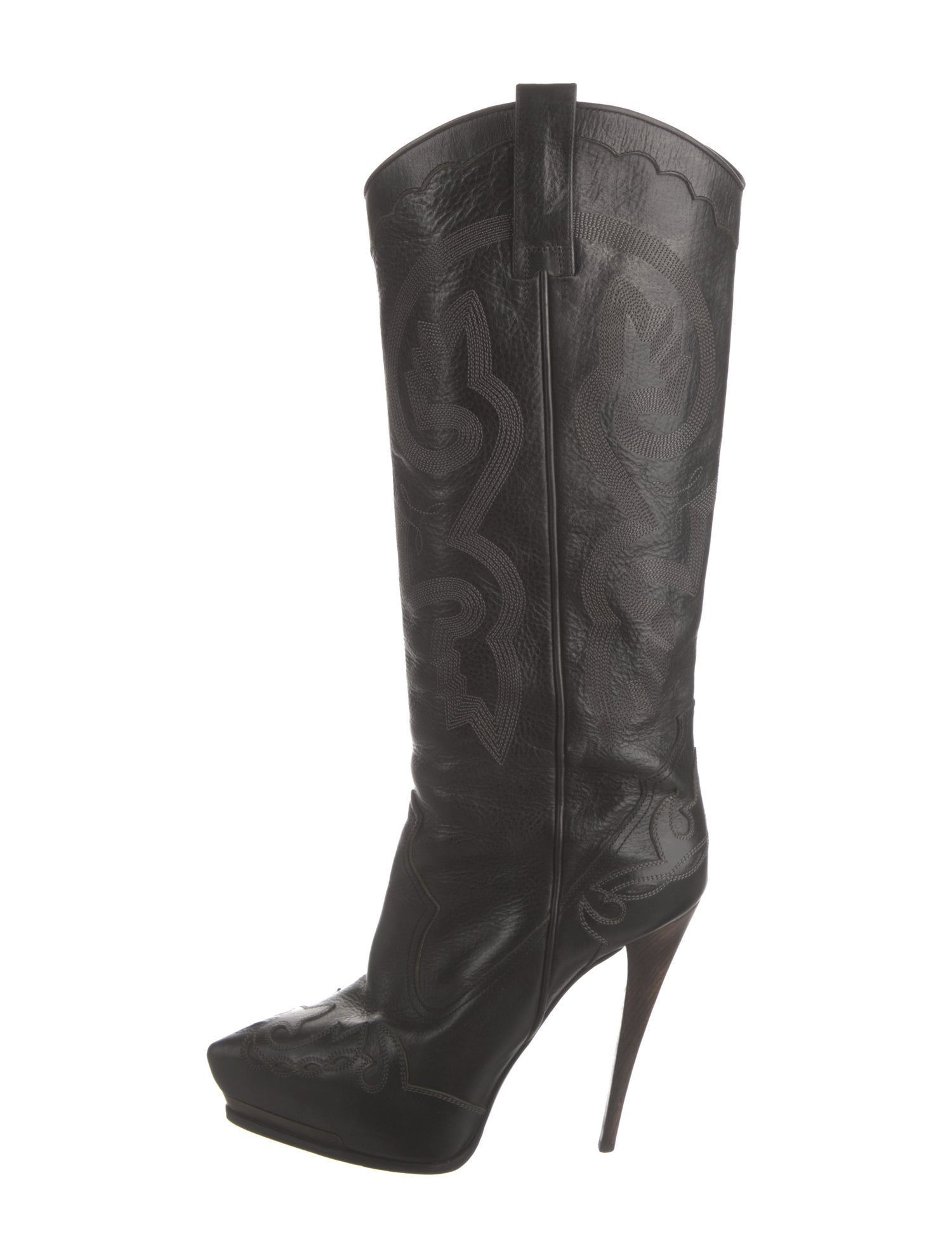 Lanvin Leather Patterned Boots