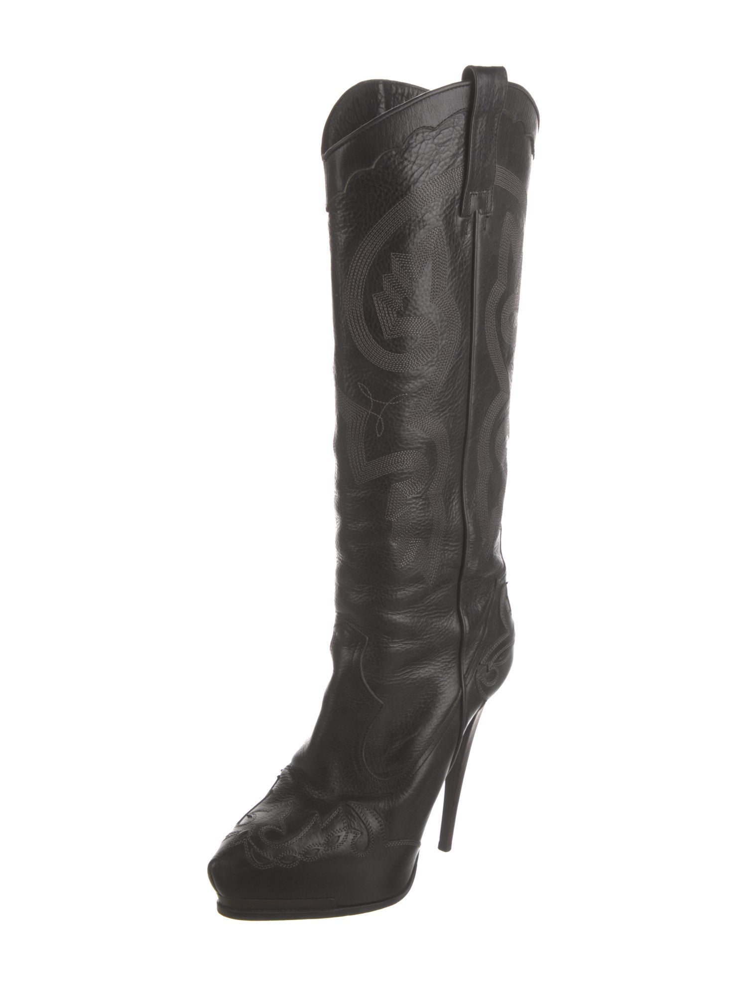 Lanvin Leather Patterned Boots