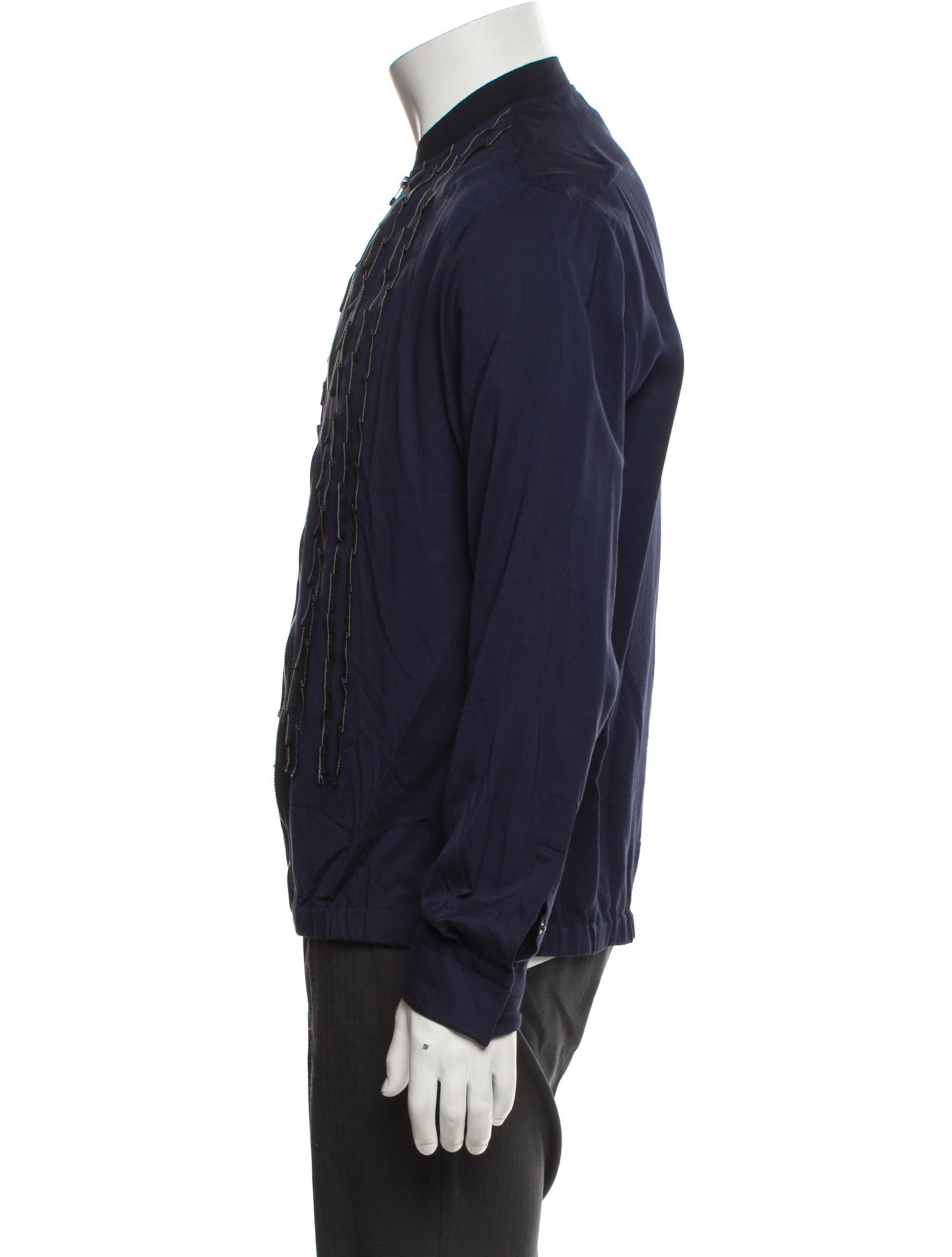 Lanvin Striped Bomber Jacket