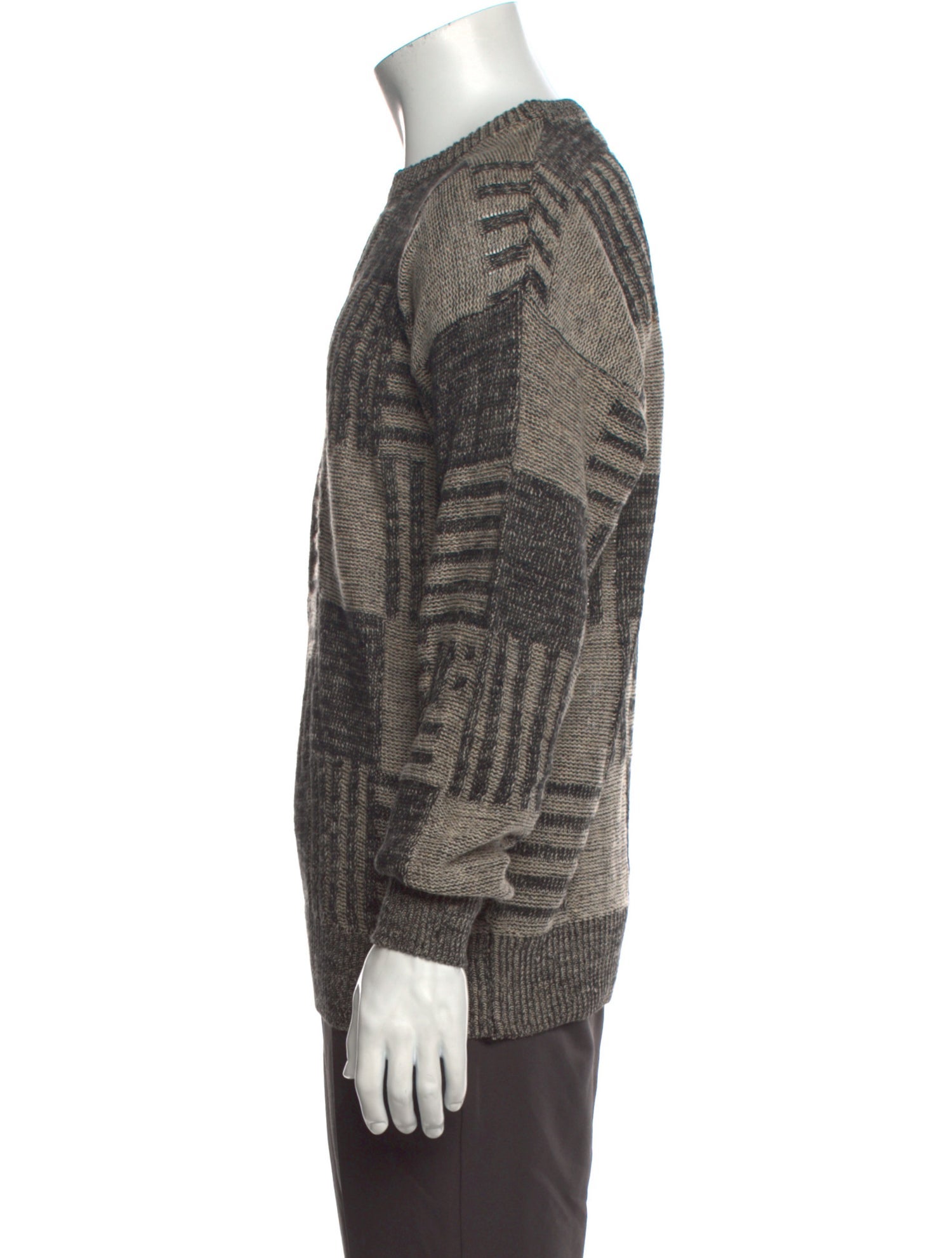 Lanvin Linen Plaid Print Pullover