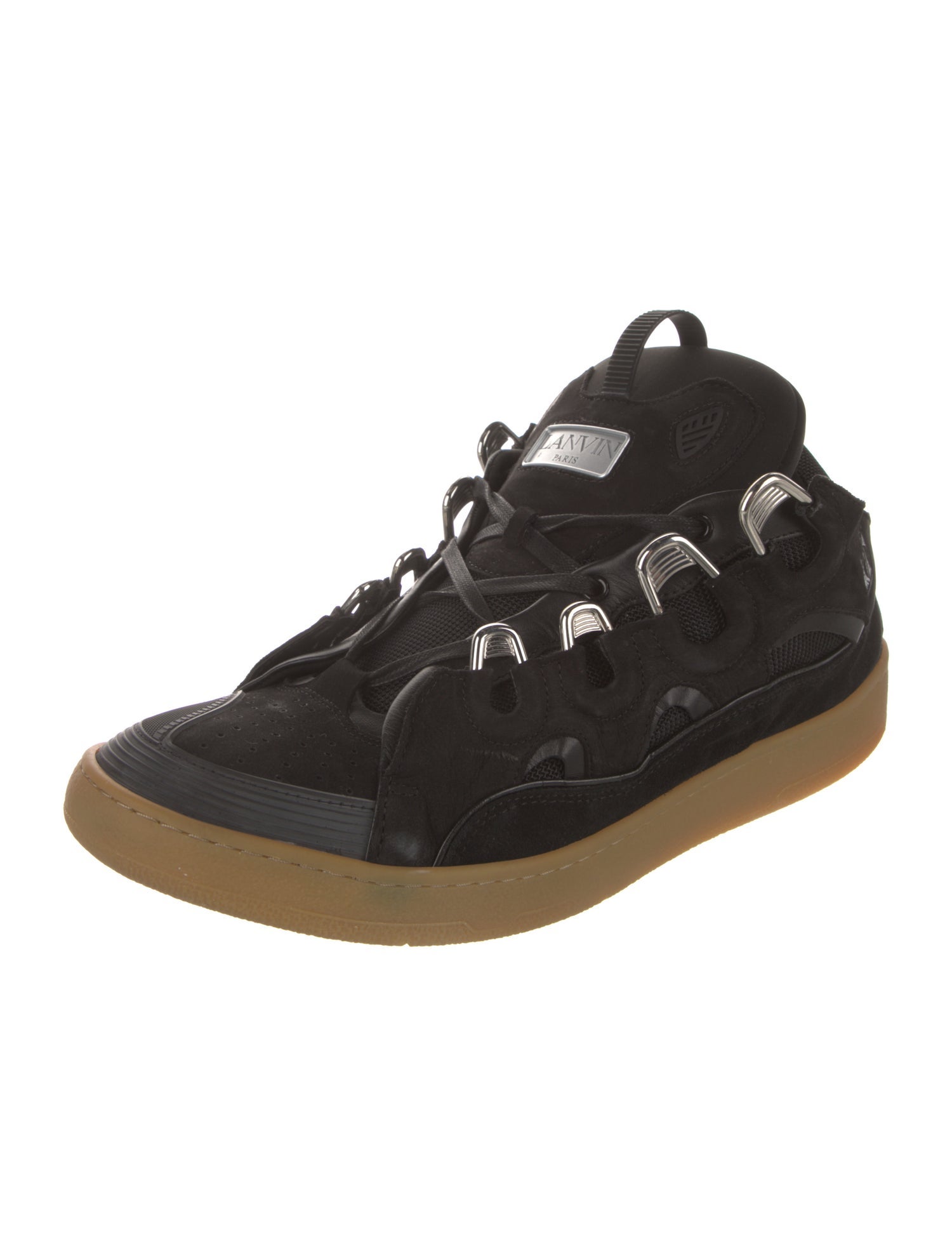 Lanvin Suede Printed Sneakers