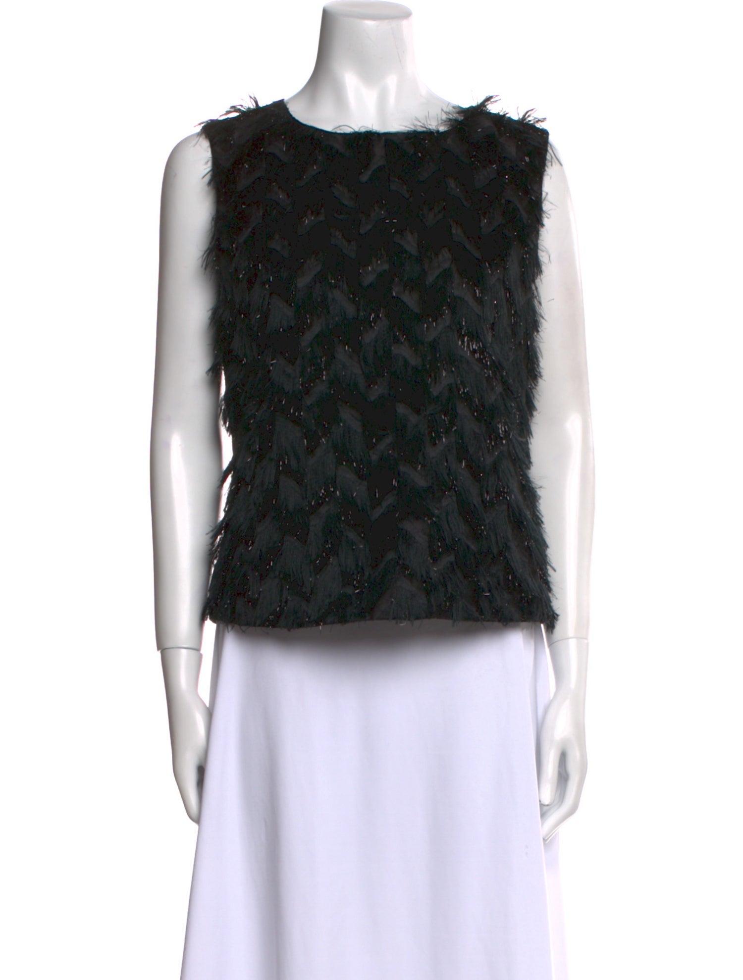 Lanvin Bateau Neckline Sleeveless Top