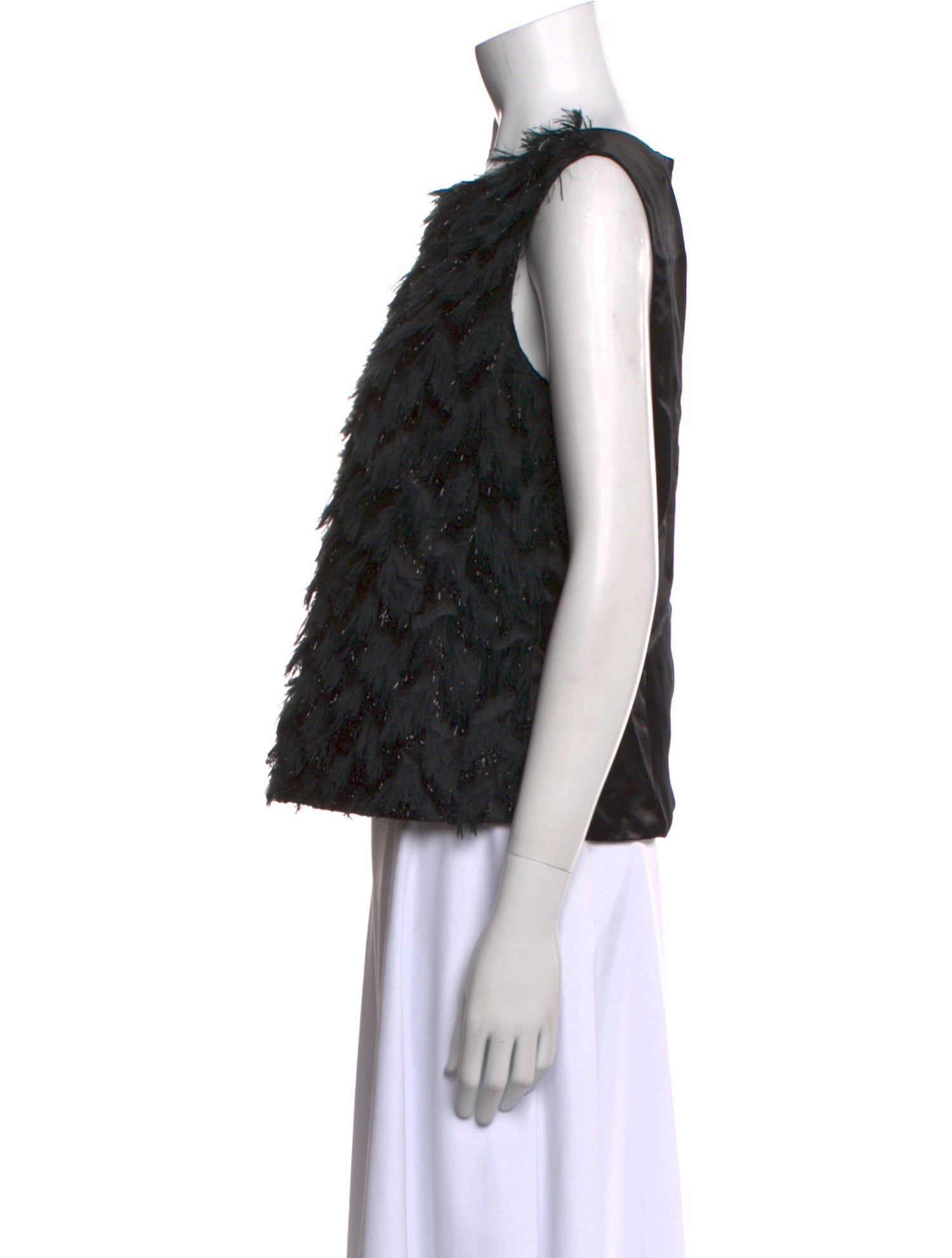 Lanvin Bateau Neckline Sleeveless Top