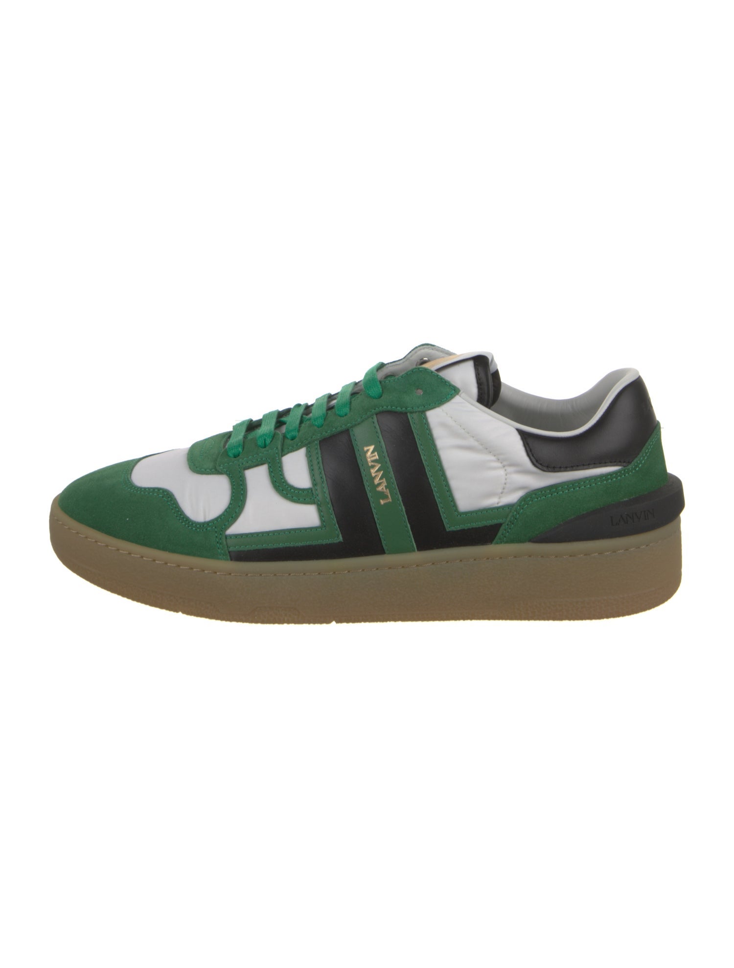 Lanvin Suede Printed Sneakers