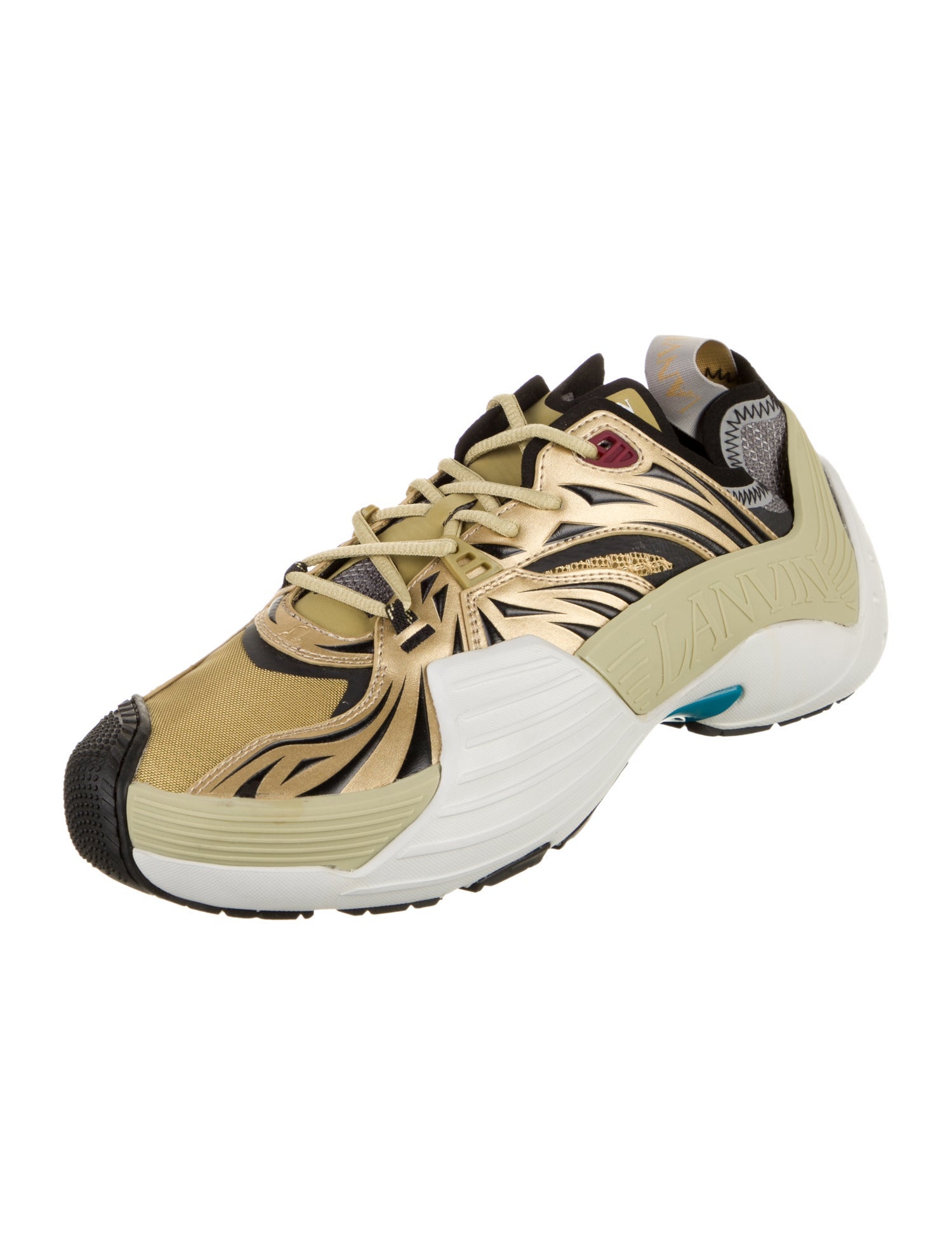 Lanvin Striped Sneakers