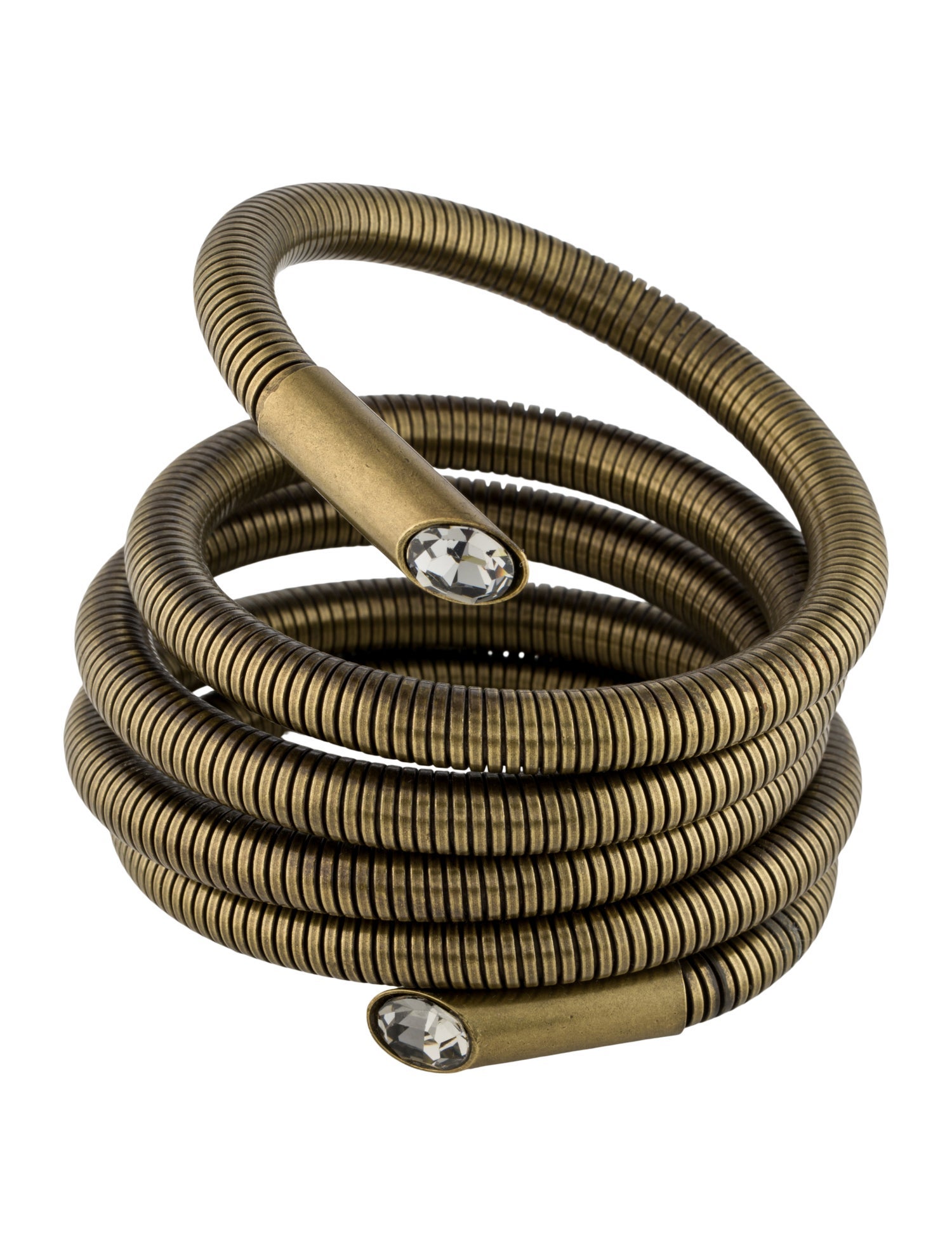 Lanvin Crystal Wrap Cuff Bracelet