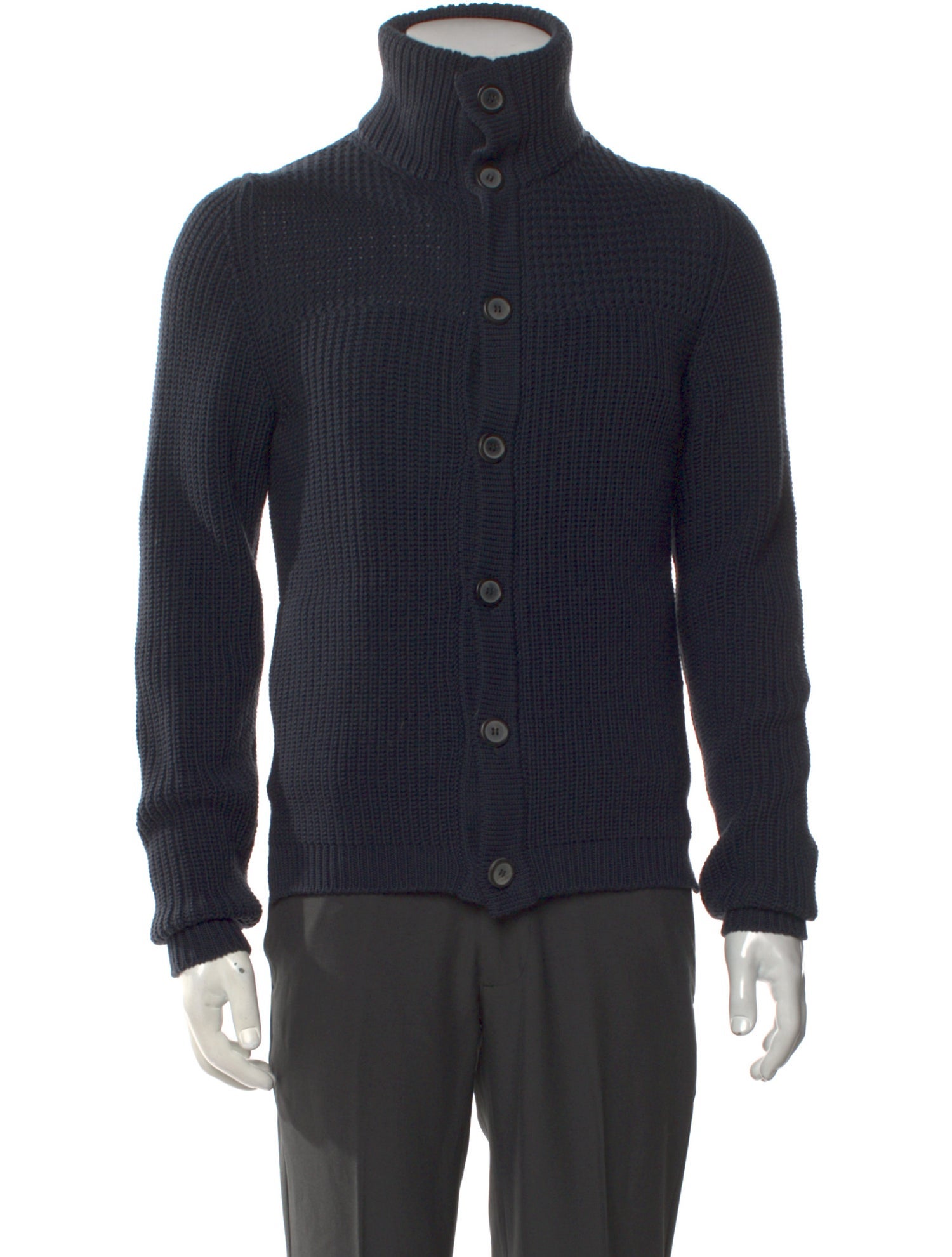 Lanvin Merino Wool Turtleneck Cardigan