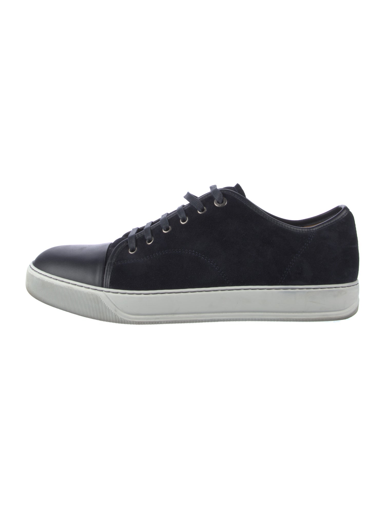 Lanvin Suede Leather Trim Embellishment Sneakers