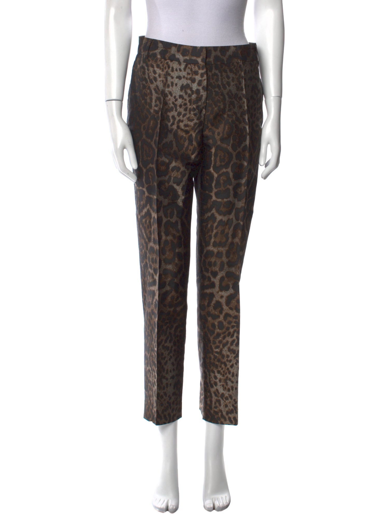 Lanvin Animal Print Straight Leg Pants