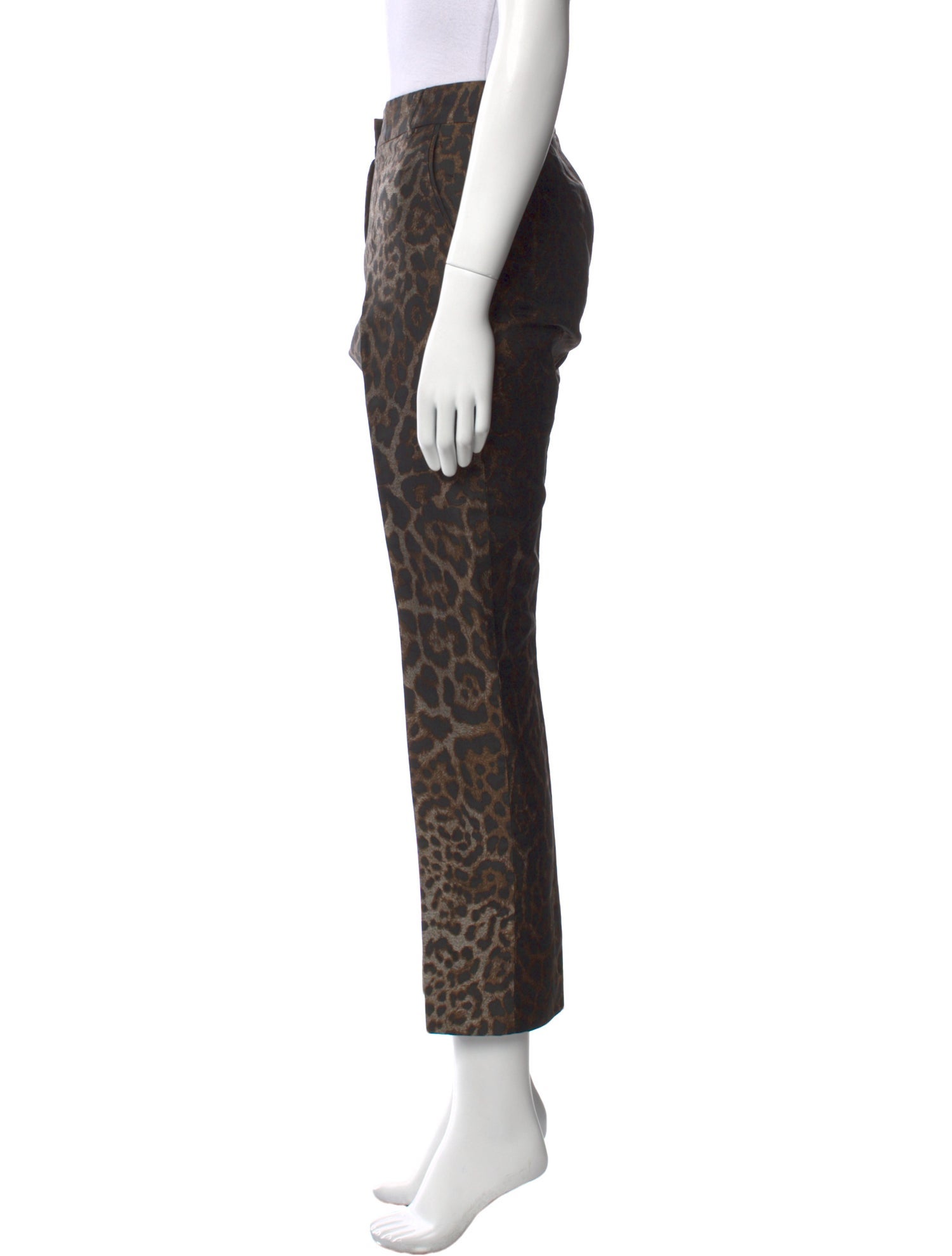 Lanvin Animal Print Straight Leg Pants
