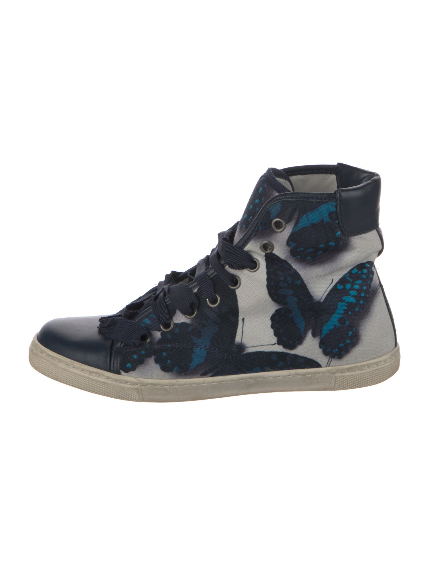Lanvin Canvas Printed Wedge Sneakers