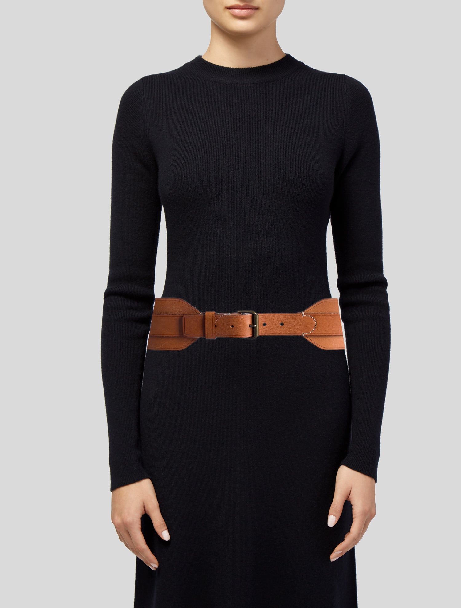 Lanvin Wide Leather Waist Belt