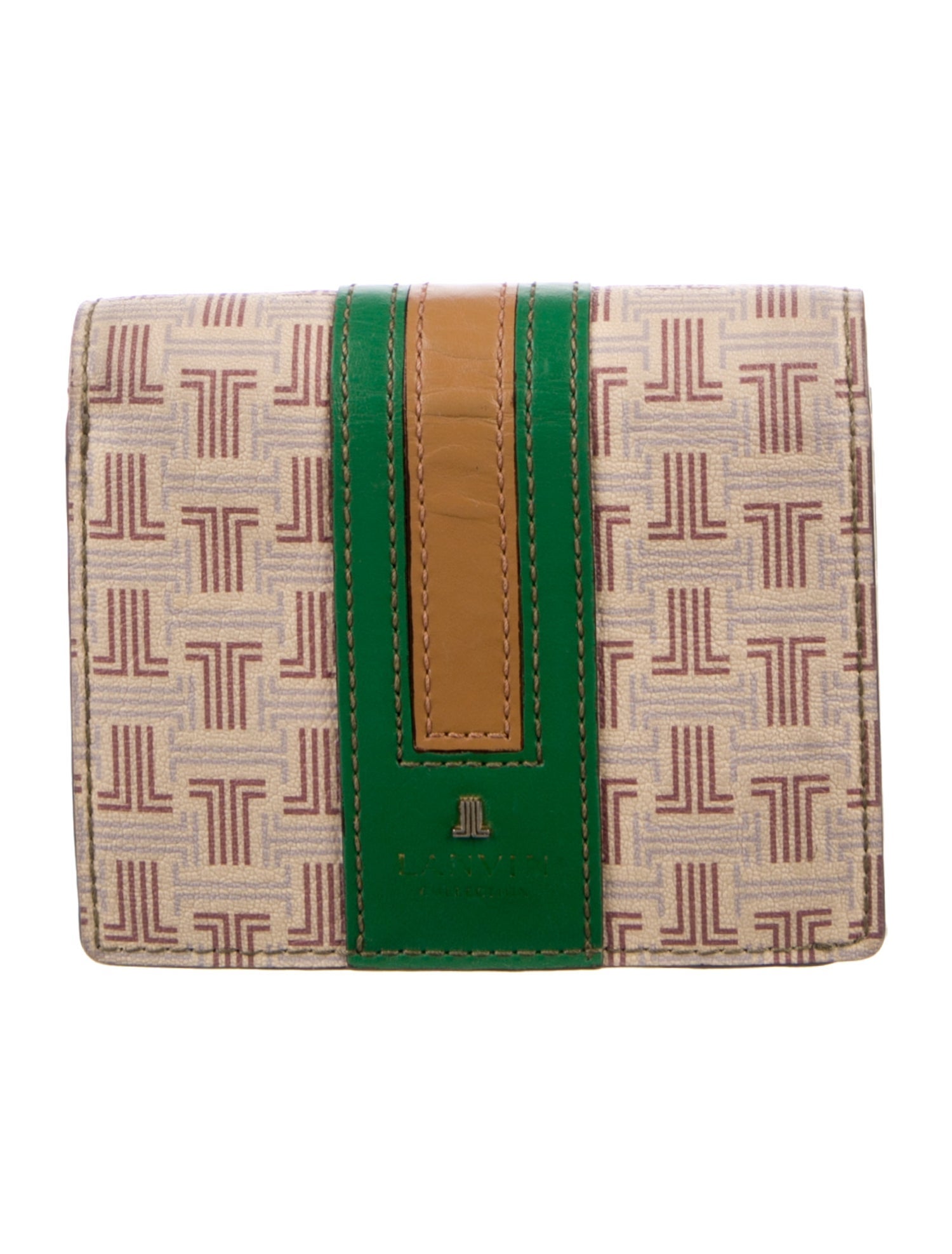 Lanvin Leather Printed Card Holder