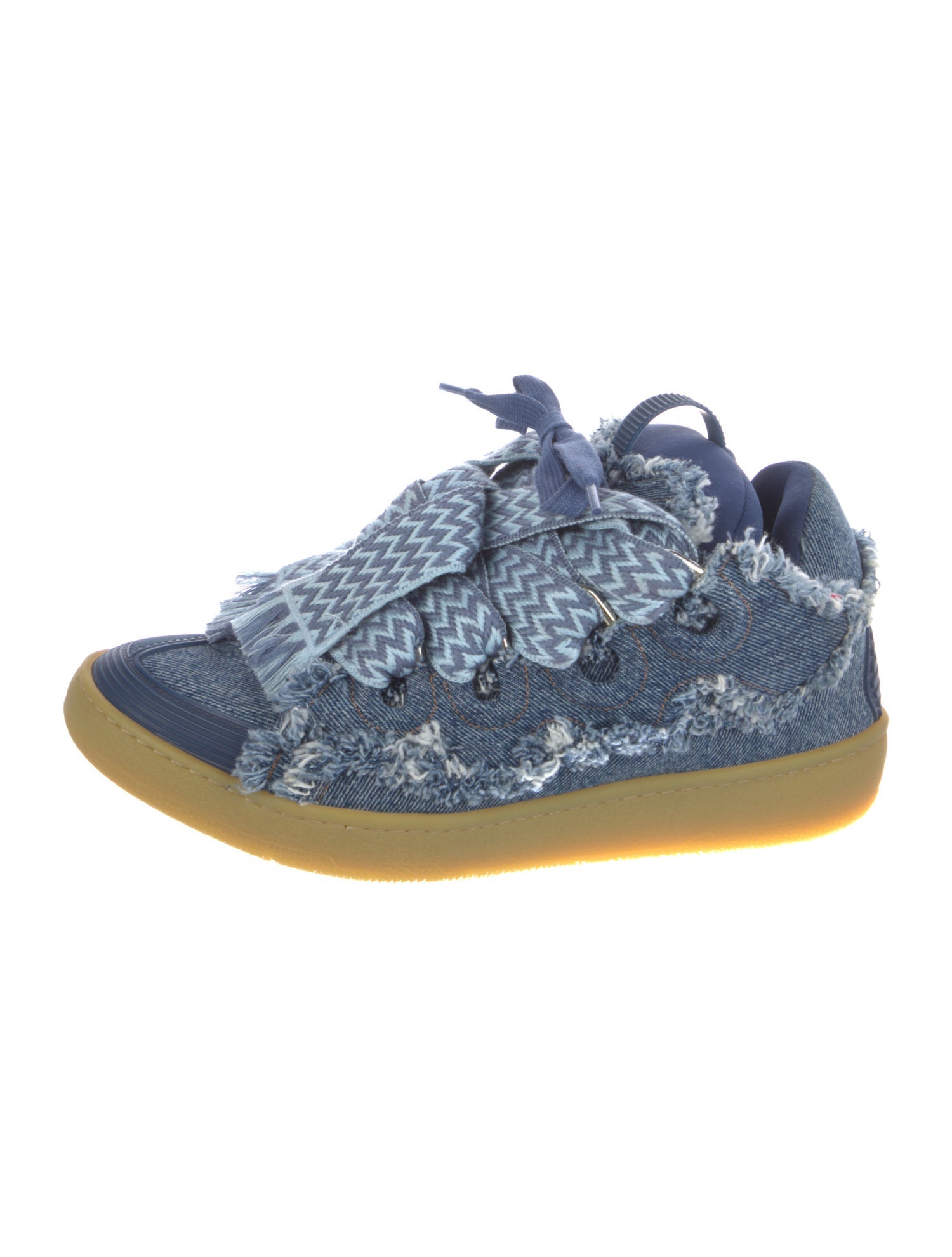 Lanvin Denim Wedge Sneakers