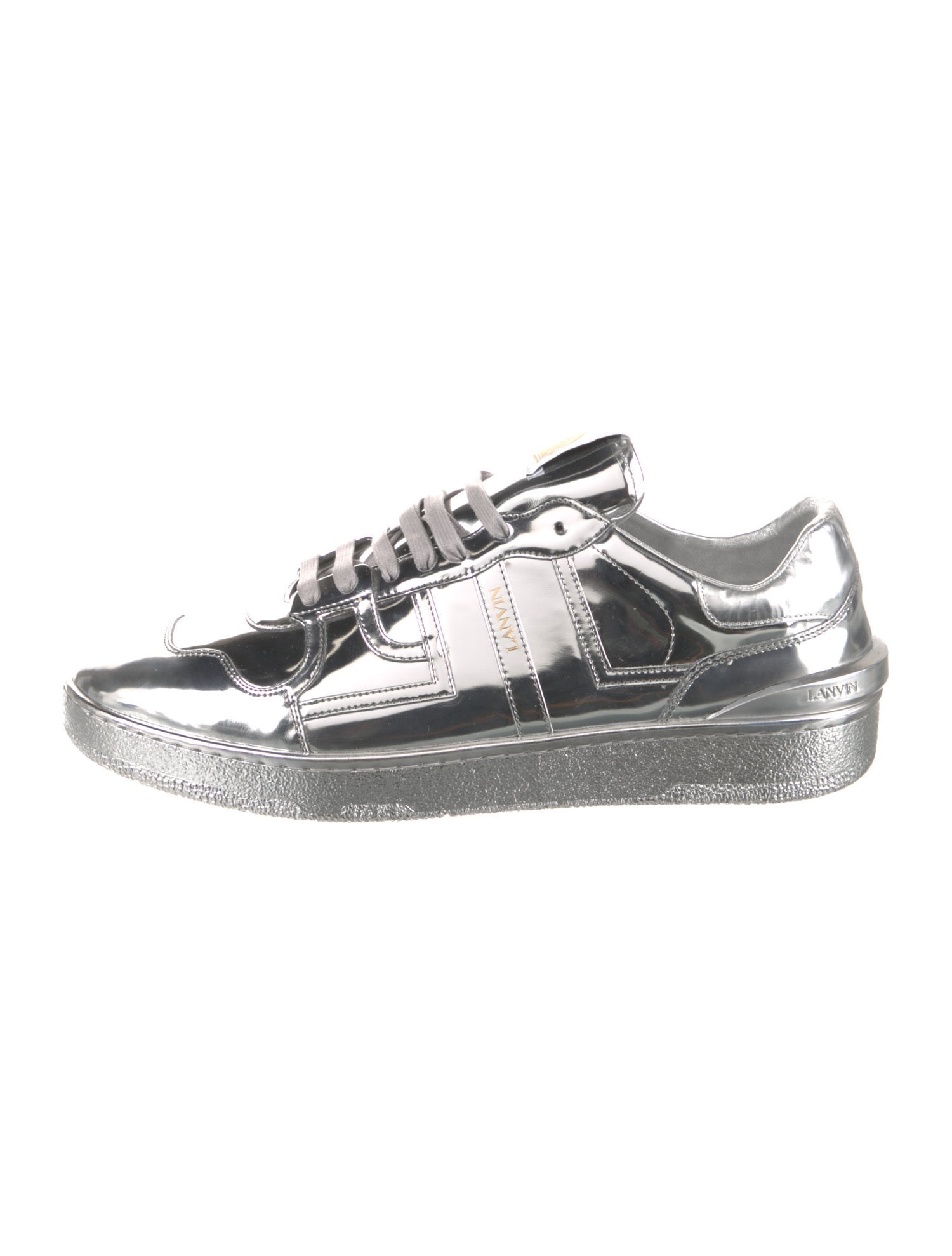 Lanvin Patent Leather Printed Sneakers